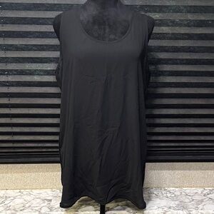 LOFT Women’s‎ Black Loose Fitting Double Split Side Seam Tank Top SZ Medium
